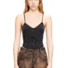 t-ley Body tanga din tricou cu nervuri marmorat