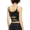 t-leya-tail-r1 Top fără mâneci cu aspect denim și bretele înfășurate
