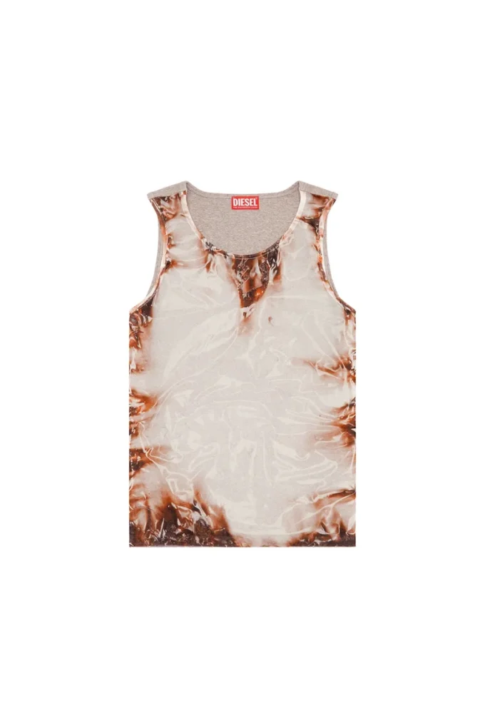 t-lifty-burn-art Tricou din tul cu imprimeu din plastic ars