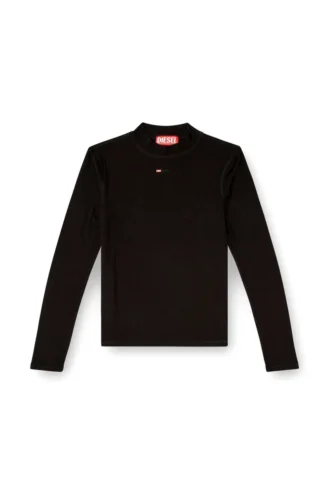 t-mokky-ls-microdiv Tricou cu guler înalt și logo micro