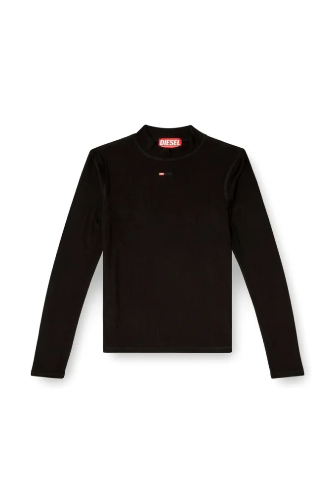 t-mokky-ls-microdiv Tricou cu guler înalt și logo micro t-mokky-ls-microdiv Tricou cu guler înalt și logo micro