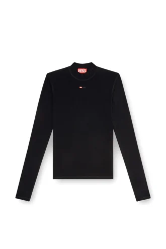 t-mokky-ls-microdiv Tricou cu guler înalt și nervuri