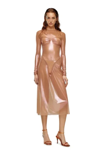 t-nikki Top din tul metalic cu detaliu sutien