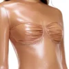 t-nikki Top din tul metalic cu detaliu sutien