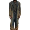 t-nomely Tricou polo din jersey cu aspect denim t-nomely Tricou polo din jersey cu aspect denim