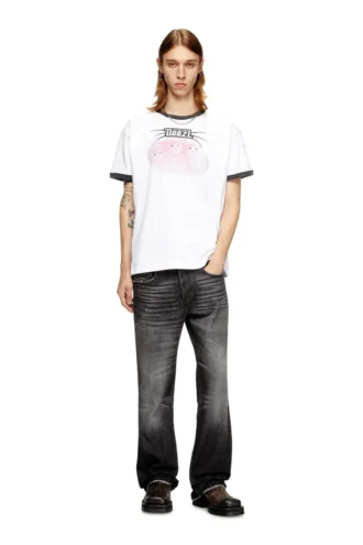 t-norm-cuff Tricou din bumbac cu imprimeu digital