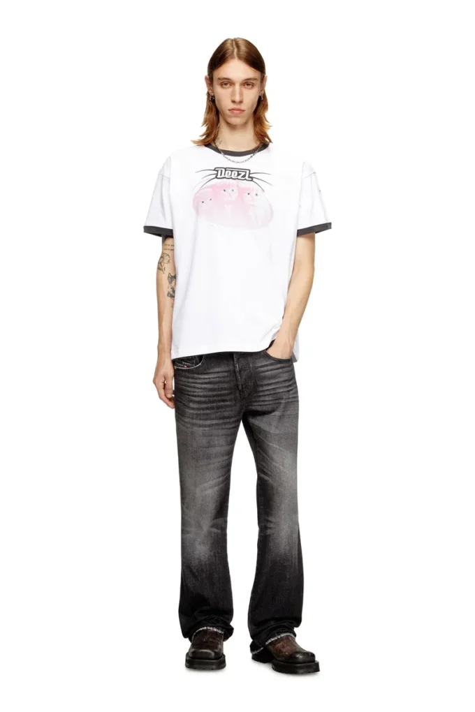 t-norm-cuff Tricou din bumbac cu imprimeu digital t-norm-cuff Tricou din bumbac cu imprimeu digital