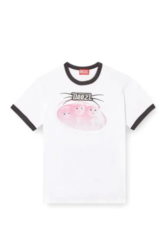 t-norm-cuff Tricou din bumbac cu imprimeu digital