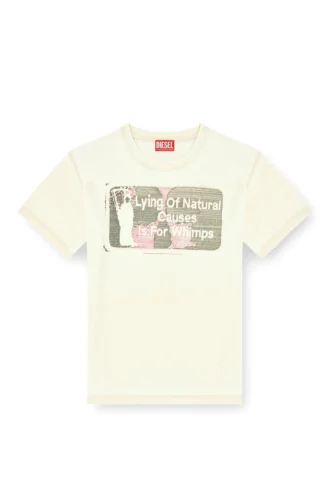t-norm-t2 Tricou cu slogan și spălare burnout