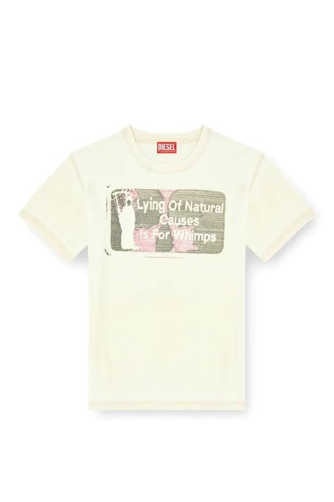 t-norm-t2 Tricou cu slogan și spălare burnout t-norm-t2 Tricou cu slogan și spălare burnout
