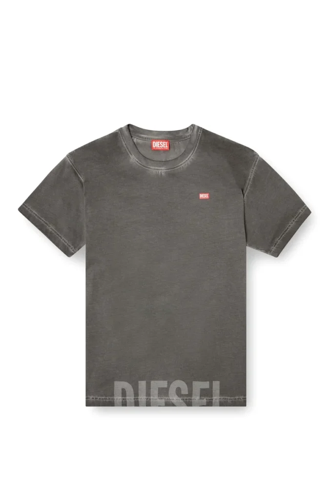t-norm-t7 Tricou din bumbac cu guler rotund și imprimeu t-norm-t7 Tricou din bumbac cu guler rotund și imprimeu