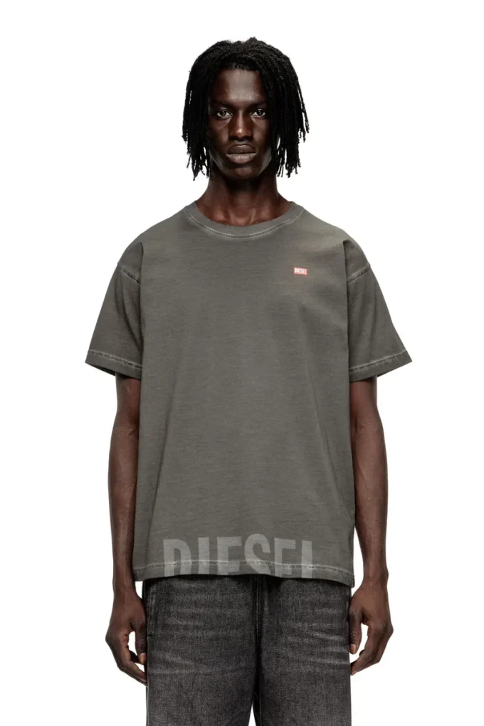 t-norm-t7 Tricou din bumbac cu guler rotund și imprimeu t-norm-t7 Tricou din bumbac cu guler rotund și imprimeu