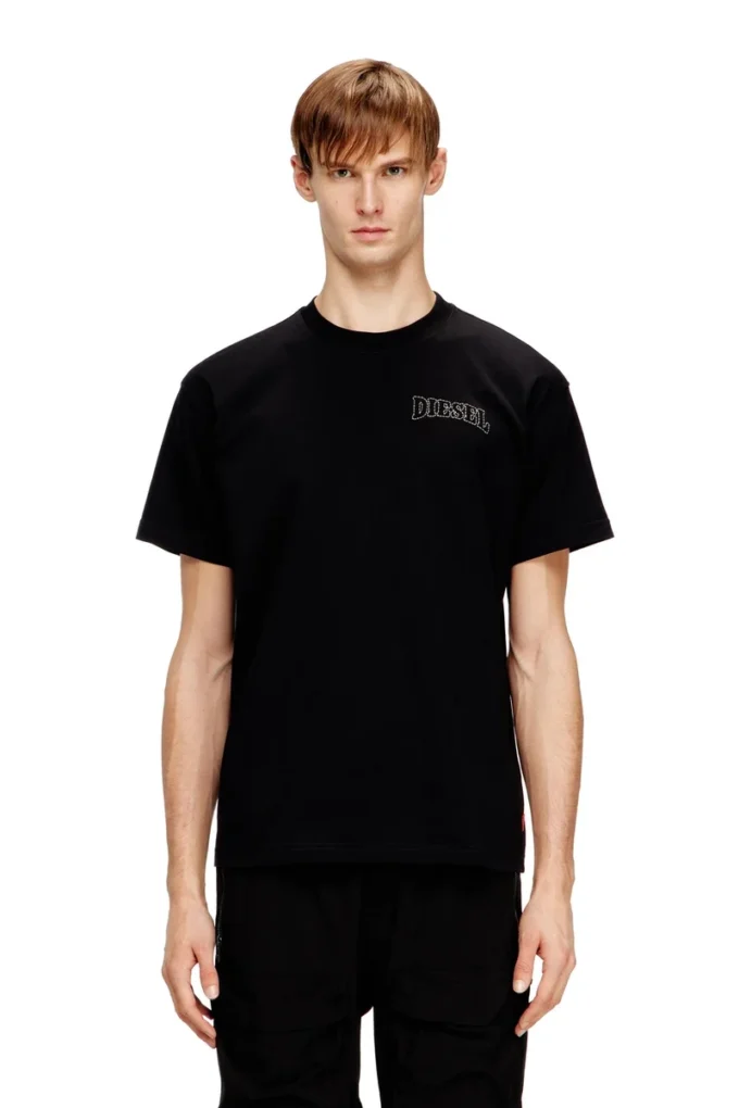 t-norm-v16 Tricou din bumbac cu broderie Diesel t-norm-v16 Tricou din bumbac cu broderie Diesel