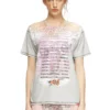 t-normac Tricou cu guler rotund și imprimeu cu versuri t-normac Tricou cu guler rotund și imprimeu cu versuri