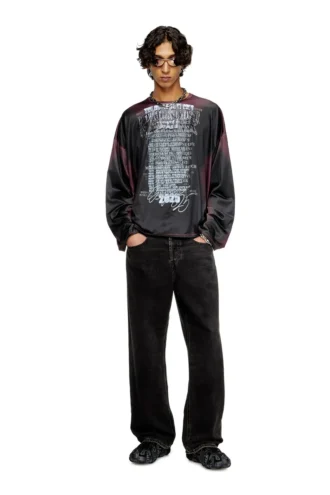 t-olavi-aa Tricou cu mâneci lungi din jersey tehnic cu imprimeu cu versuri