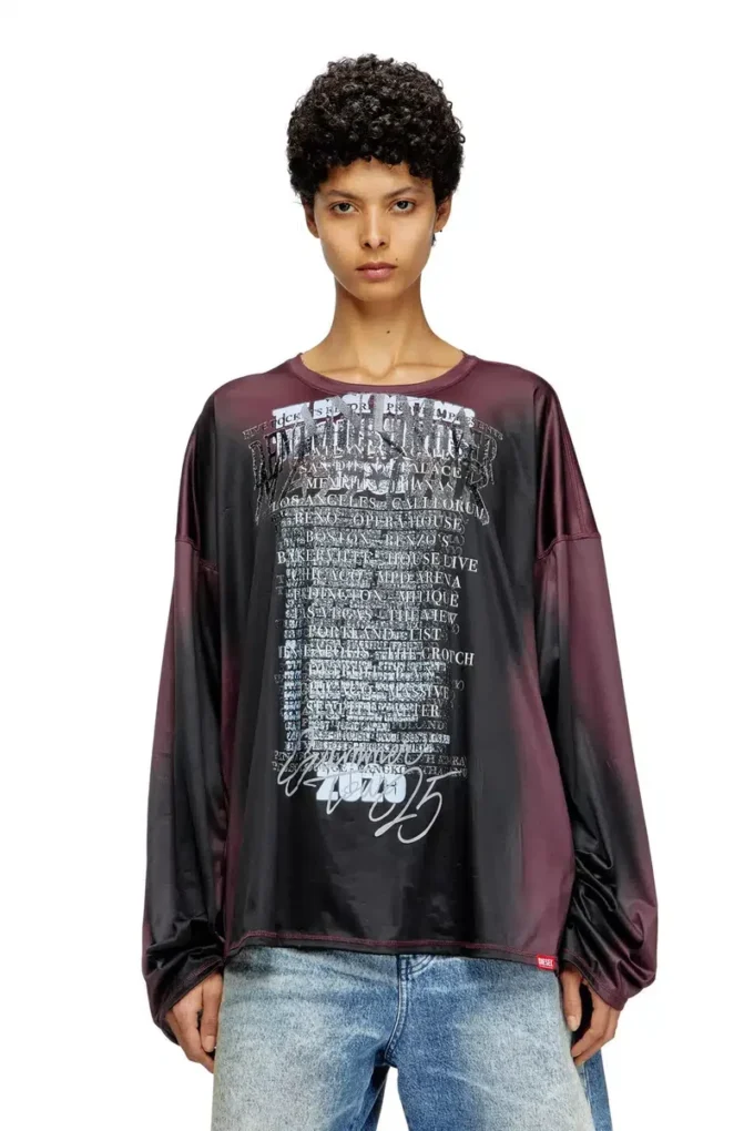 t-olavi-aa Tricou cu mâneci lungi din jersey tehnic cu imprimeu cu versuri
