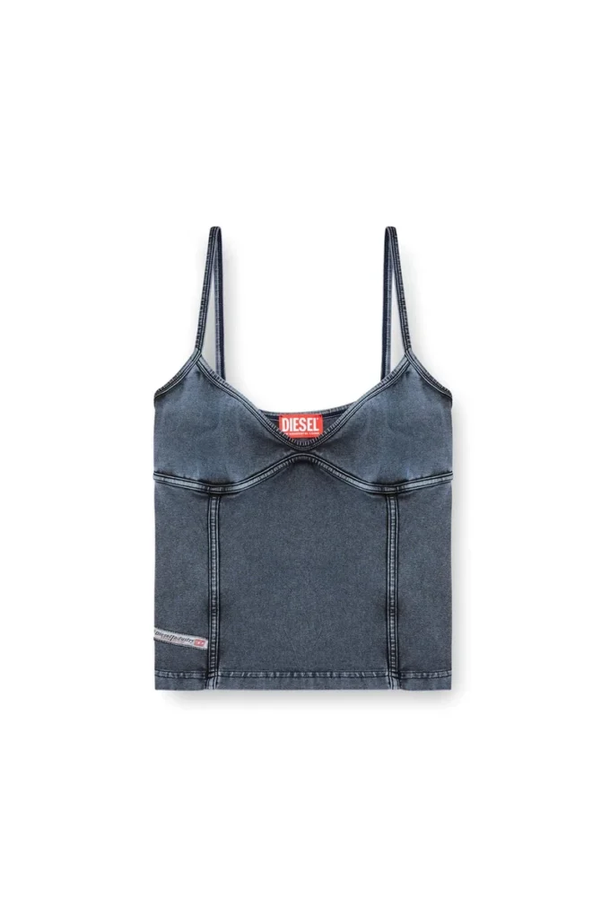 t-ony Top cu bretele din jersey cu aspect denim