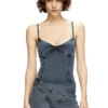 t-ony Top cu bretele din jersey cu aspect denim