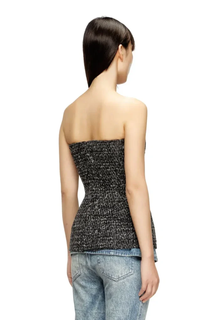 t-orset Top corset bouclé cu decolteu ultra-adânc t-orset Top corset bouclé cu decolteu ultra-adânc