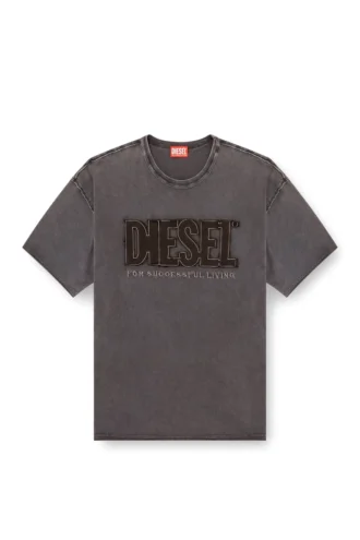 t-rawboxt Tricou cu logo aplicat și margini nefinisate