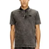 t-rejust-nc-den Tricou polo din tricot cu aspect denim t-rejust-nc-den Tricou polo din tricot cu aspect denim