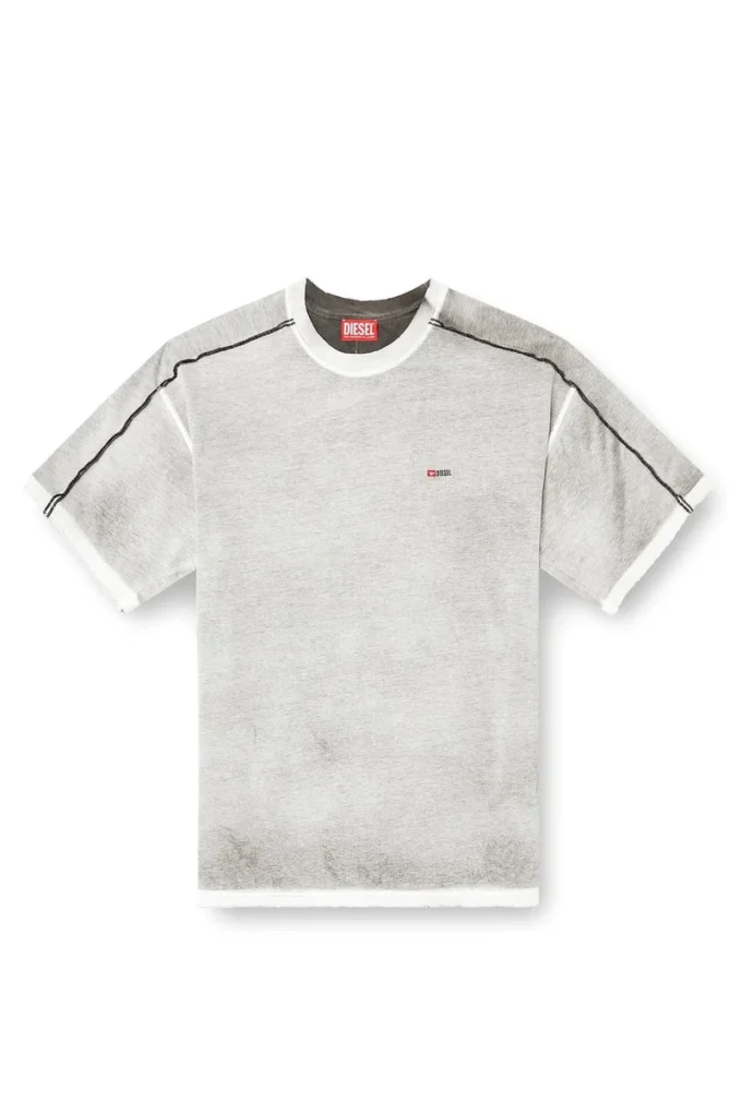 t-riven Tricou relaxat din bumbac cu imprimeu colorat t-riven Tricou relaxat din bumbac cu imprimeu colorat