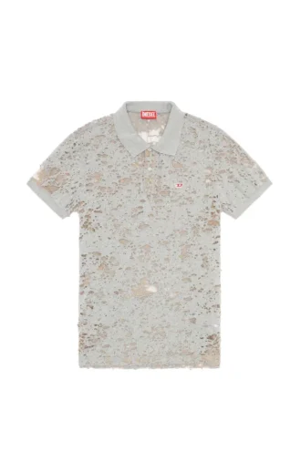 t-smith-devor Tricou polo din tul cu jersey distrus