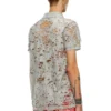 t-smith-devor Tricou polo din tul cu jersey distrus t-smith-devor Tricou polo din tul cu jersey distrus