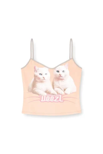 t-top-r2 Top din bumbac cu bretele subțiri