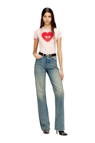 t-uncuties-long-s5 Tricou slim fit cu imprimeu inimă și ținte