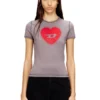 t-uncuties-long-s5 Tricou slim fit cu imprimeu inimă și ținte t-uncuties-long-s5 Tricou slim fit cu imprimeu inimă și ținte