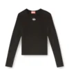 t-uncutieslong-ls-od Pulover din bumbac cu logo Oval D