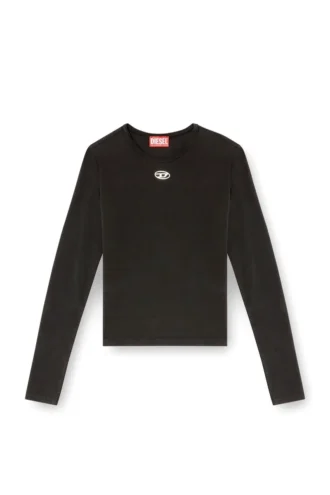 t-uncutieslong-ls-od Pulover din bumbac cu logo Oval D