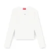 t-uncutieslong-ls-od Pulover din bumbac cu logo Oval D