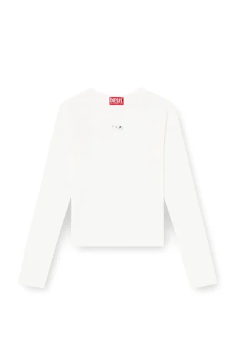 t-uncutieslong-ls-od Pulover din bumbac cu logo Oval D