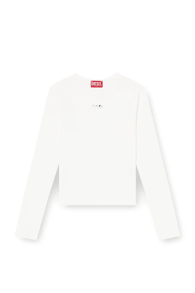 t-uncutieslong-ls-od Pulover din bumbac cu logo Oval D