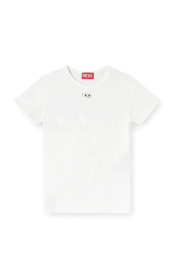 t-uncutieslong-od Tricou slim fit cu logo oval D metalic t-uncutieslong-od Tricou slim fit cu logo oval D metalic