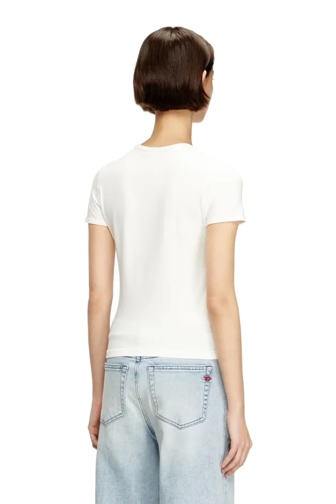 t-uncutieslong-od Tricou slim fit cu logo oval D metalic t-uncutieslong-od Tricou slim fit cu logo oval D metalic