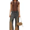 t-unrawy Tricou Henley cu efect peel-off