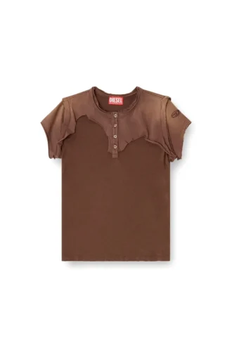 t-unrawy Tricou Henley cu efect peel-off t-unrawy Tricou Henley cu efect peel-off