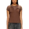 t-unrawy Tricou Henley cu efect peel-off