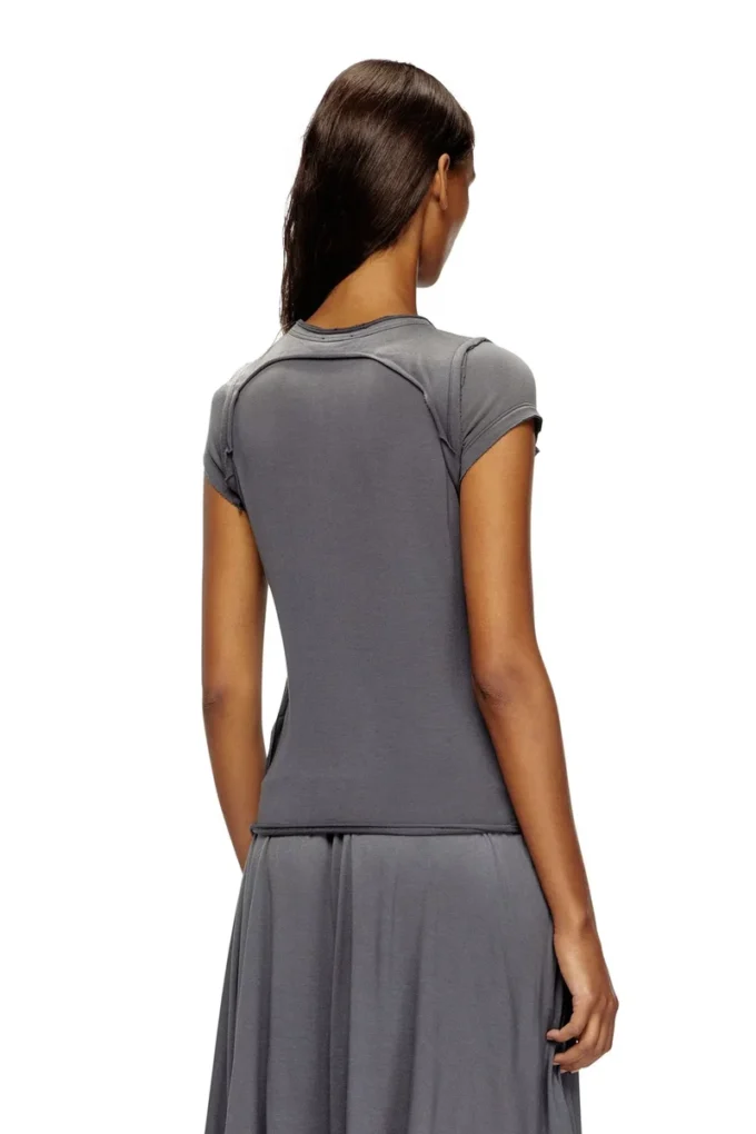 t-unrawy Tricou Henley cu efect peel-off