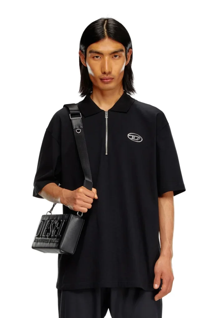 t-vor-od Tricou polo cu jumătate de fermoar