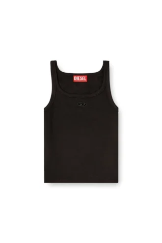 t-wife-od Tricou fără mâneci slim fit cu logo Oval D decupat cu laser t-wife-od Tricou fără mâneci slim fit cu logo Oval D decupat cu laser
