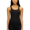 t-wife-od Tricou fără mâneci slim fit cu logo Oval D decupat cu laser