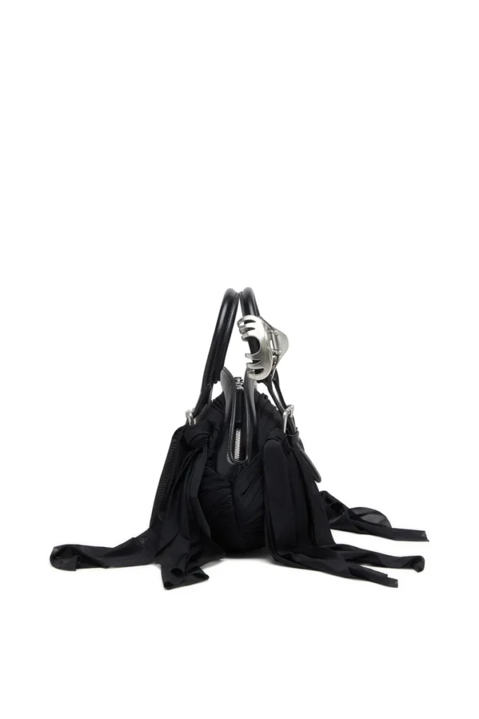 trash-d top handle Geantă de mână Trash-D-Bandana din jersey și piele