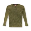 Tricou Henley din tricot cu nervuri largi tratat