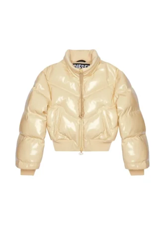 w-crema Jachetă bomber matlasată din vinil w-crema Jachetă bomber matlasată din vinil