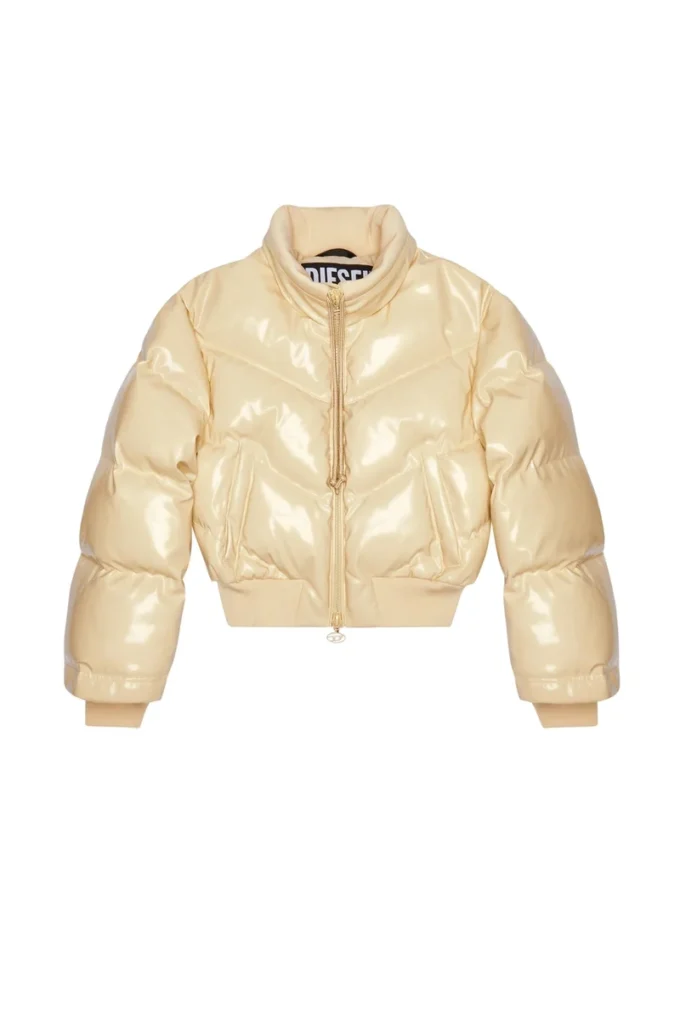 w-crema Jachetă bomber matlasată din vinil w-crema Jachetă bomber matlasată din vinil