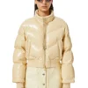 w-crema Jachetă bomber matlasată din vinil w-crema Jachetă bomber matlasată din vinil